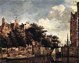 The Martelaarsgracht in Amsterdam by Jan van der Heyden